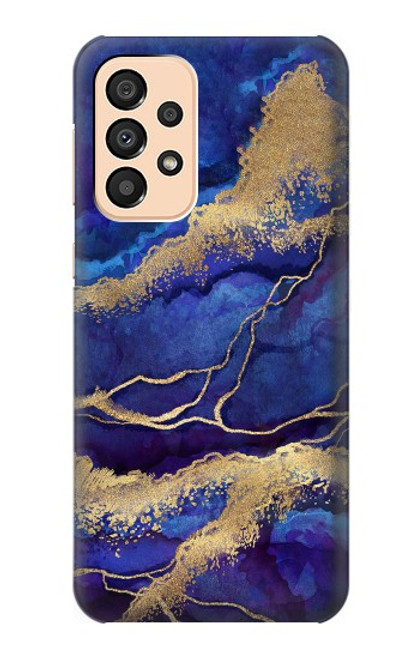 S3906 Navy Blue Purple Marble Case For Samsung Galaxy A33 5G