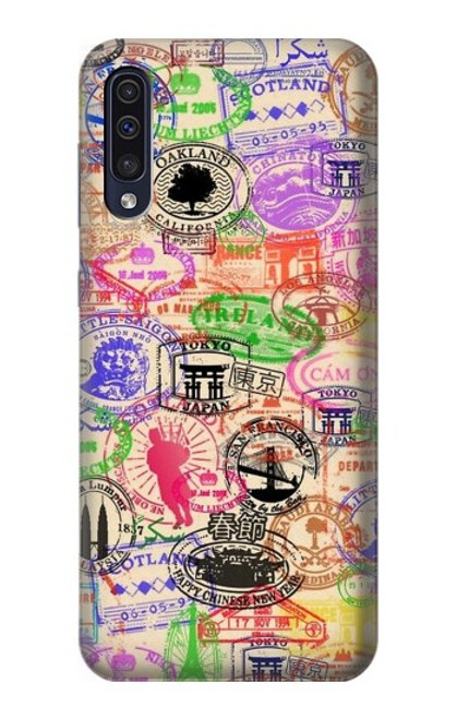 S3904 Travel Stamps Case For Samsung Galaxy A50
