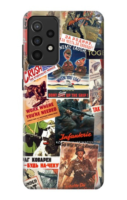 S3905 Vintage Army Poster Case For Samsung Galaxy A52, Galaxy A52 5G
