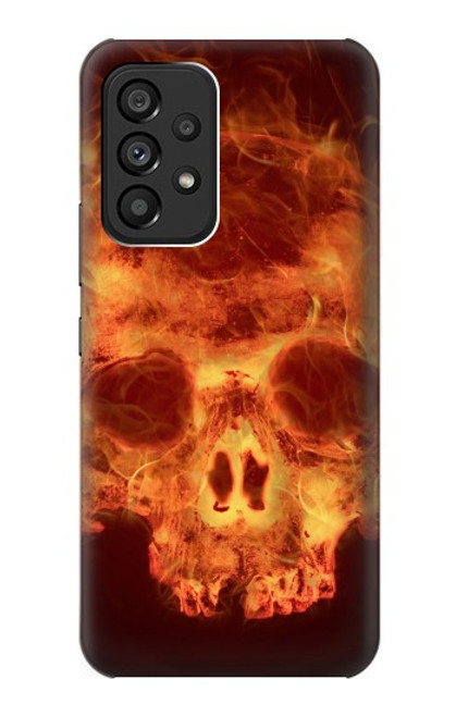 S3881 Fire Skull Case For Samsung Galaxy A53 5G