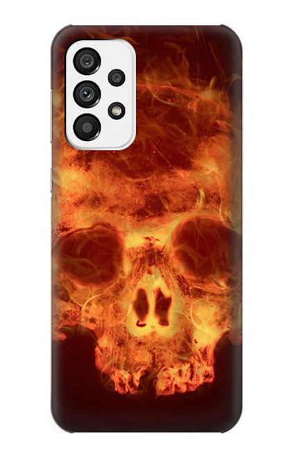 S3881 Fire Skull Case For Samsung Galaxy A73 5G