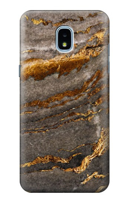 S3886 Gray Marble Rock Case For Samsung Galaxy J3 (2018), J3 Star, J3 V 3rd Gen, J3 Orbit, J3 Achieve, Express Prime 3, Amp Prime 3