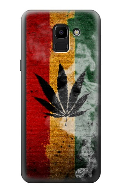 S3890 Reggae Rasta Flag Smoke Case For Samsung Galaxy J6 (2018)