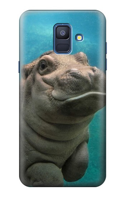 S3871 Cute Baby Hippo Hippopotamus Case For Samsung Galaxy A6 (2018)