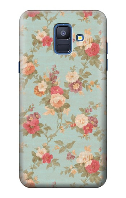 S3910 Vintage Rose Case For Samsung Galaxy A6 (2018)