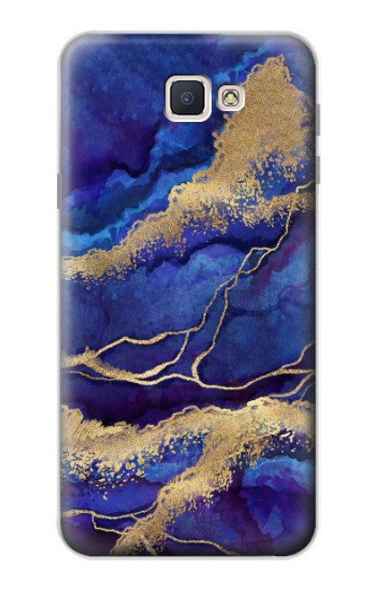 S3906 Navy Blue Purple Marble Case For Samsung Galaxy J7 Prime (SM-G610F)