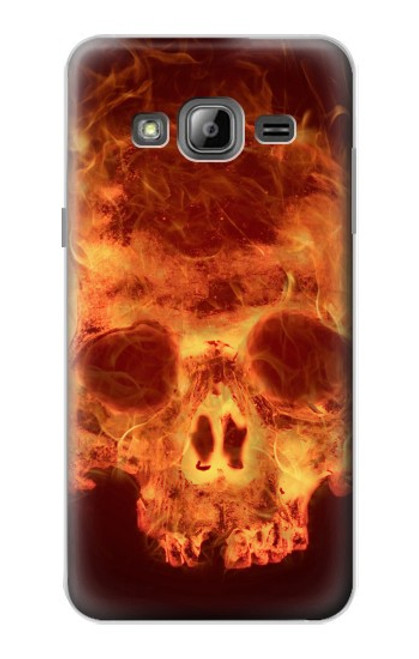 S3881 Fire Skull Case For Samsung Galaxy J3 (2016)