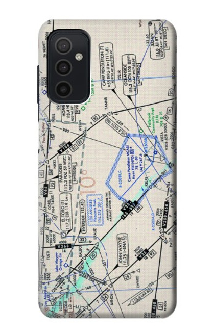S3882 Flying Enroute Chart Case For Samsung Galaxy M52 5G