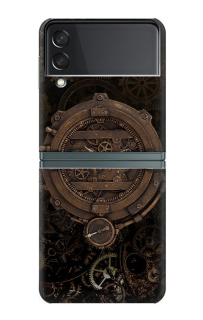 S3902 Steampunk Clock Gear Case For Samsung Galaxy Z Flip 3 5G