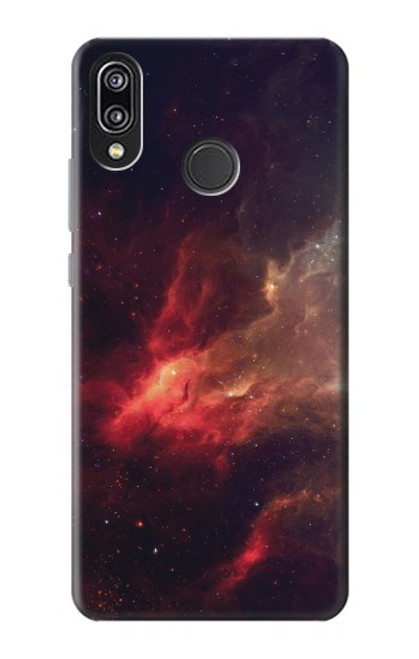S3897 Red Nebula Space Case For Huawei P20 Lite