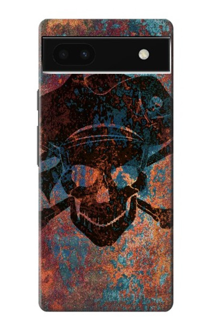 S3895 Pirate Skull Metal Case For Google Pixel 6a