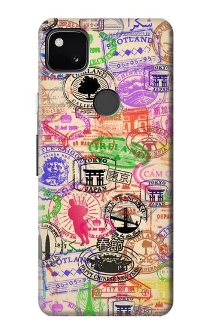 S3904 Travel Stamps Case For Google Pixel 4a