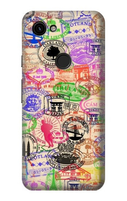 S3904 Travel Stamps Case For Google Pixel 3a