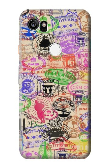 S3904 Travel Stamps Case For Google Pixel 2 XL