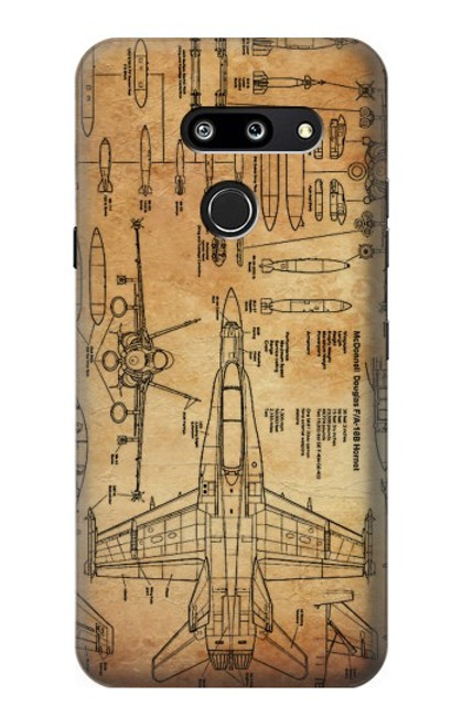 S3868 Aircraft Blueprint Old Paper Case For LG G8 ThinQ