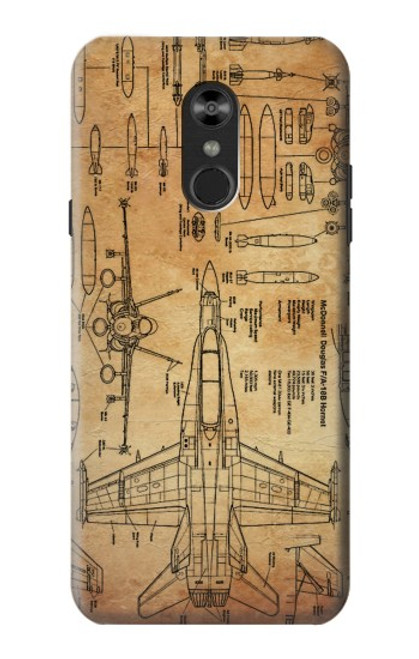 S3868 Aircraft Blueprint Old Paper Case For LG Q Stylo 4, LG Q Stylus