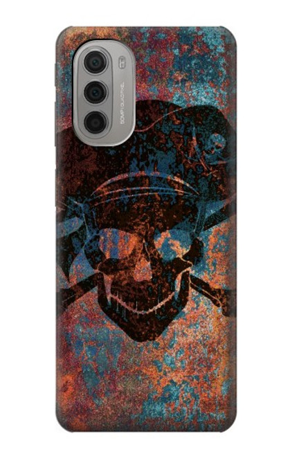 S3895 Pirate Skull Metal Case For Motorola Moto G51 5G