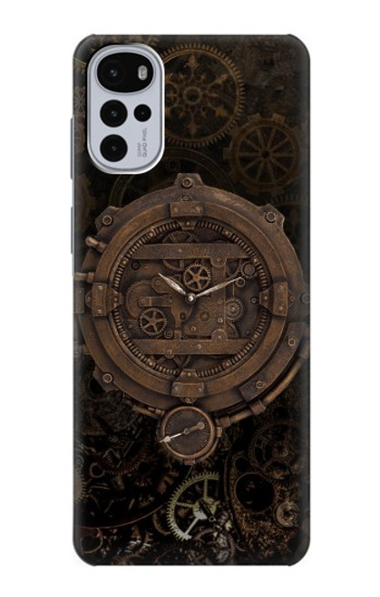 S3902 Steampunk Clock Gear Case For Motorola Moto G22