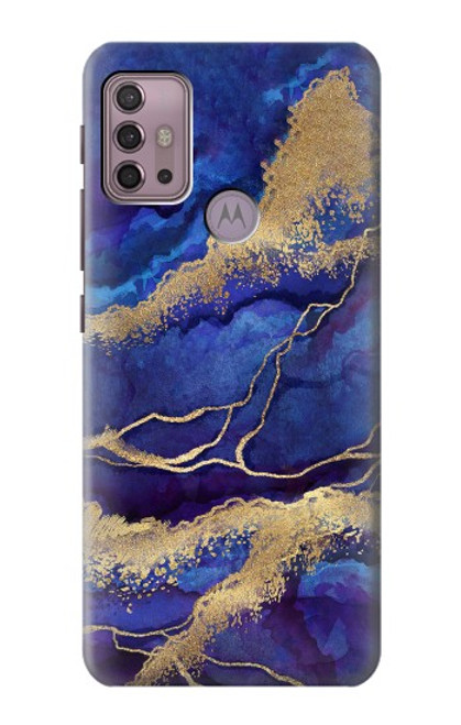 S3906 Navy Blue Purple Marble Case For Motorola Moto G30, G20, G10