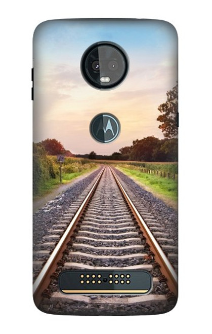 S3866 Railway Straight Train Track Case For Motorola Moto Z3, Z3 Play