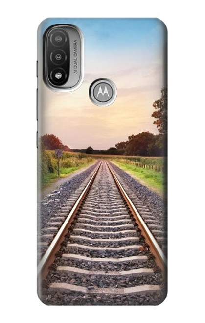 S3866 Railway Straight Train Track Case For Motorola Moto E20,E30,E40