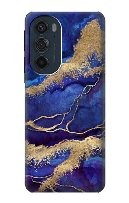 S3906 Navy Blue Purple Marble Case For Motorola Edge 30 Pro