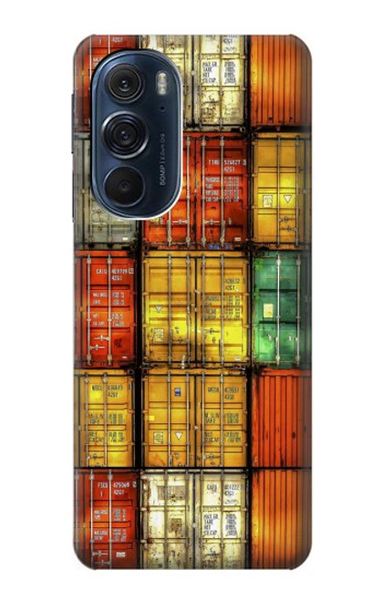 S3861 Colorful Container Block Case For Motorola Edge X30
