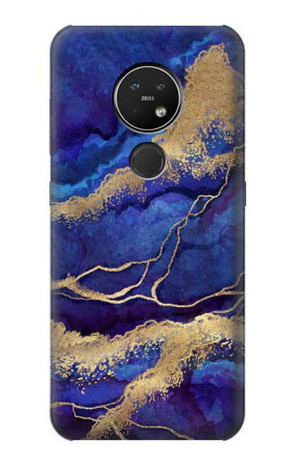 S3906 Navy Blue Purple Marble Case For Nokia 7.2