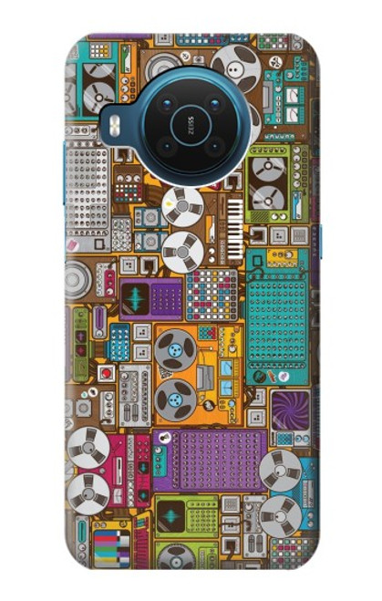 S3879 Retro Music Doodle Case For Nokia X20