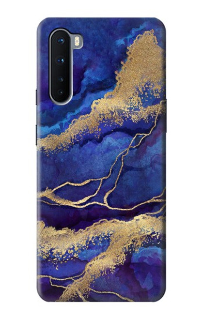 S3906 Navy Blue Purple Marble Case For OnePlus Nord