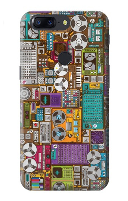 S3879 Retro Music Doodle Case For OnePlus 5T