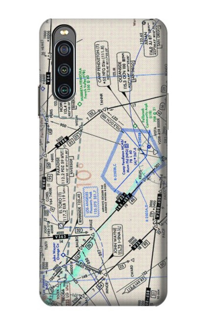 S3882 Flying Enroute Chart Case For Sony Xperia 10 IV