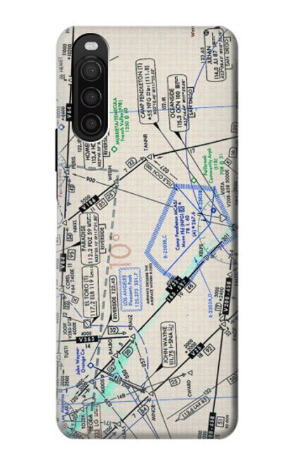 S3882 Flying Enroute Chart Case For Sony Xperia 10 III