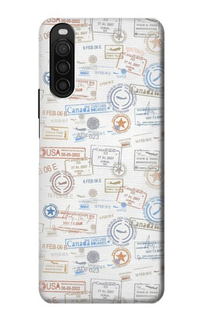 S3903 Travel Stamps Case For Sony Xperia 10 III