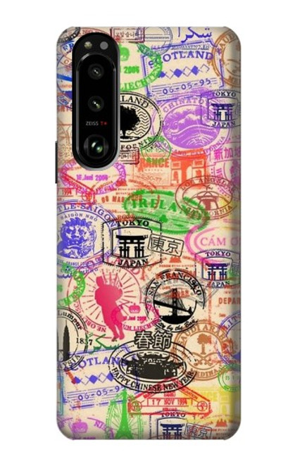 S3904 Travel Stamps Case For Sony Xperia 5 III