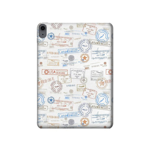 S3903 Travel Stamps Hard Case For iPad Air (2022,2020, 4th, 5th), iPad Pro 11 (2022, 6th)