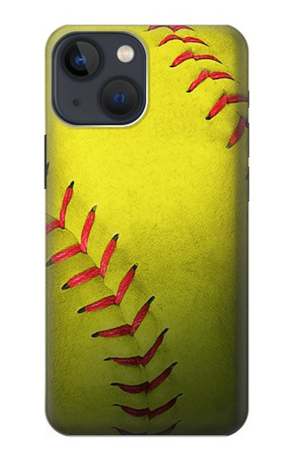 S3031 Yellow Softball Ball Case For iPhone 14