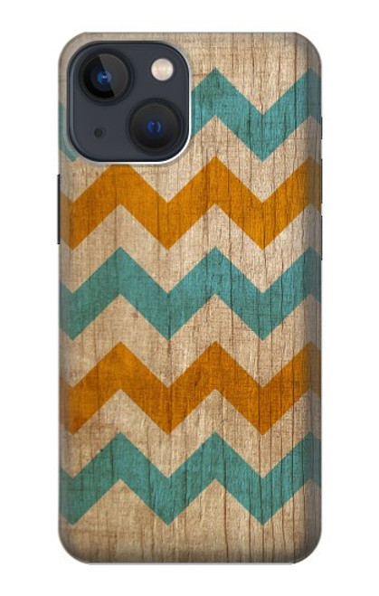 S3033 Vintage Wood Chevron Graphic Printed Case For iPhone 14