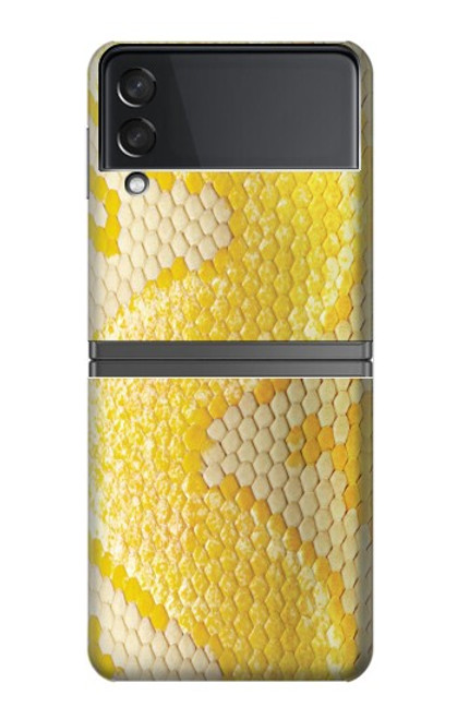 S2713 Yellow Snake Skin Graphic Printed Case For Samsung Galaxy Z Flip 4