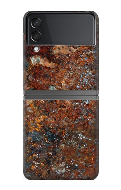 S2714 Rust Steel Texture Graphic Printed Case For Samsung Galaxy Z Flip 4