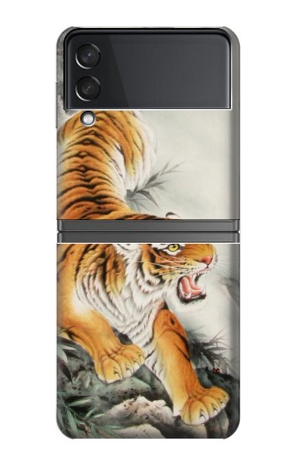 S2751 Chinese Tiger Brush Painting Case For Samsung Galaxy Z Flip 4