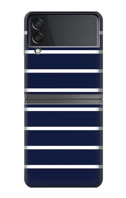S2767 Navy White Striped Case For Samsung Galaxy Z Flip 4