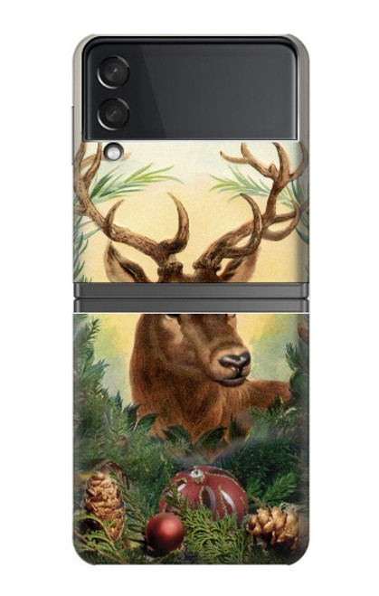 S2841 Vintage Reindeer Christmas Case For Samsung Galaxy Z Flip 4