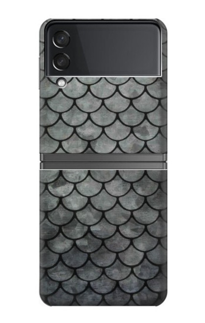 S2950 Silver Fish Scale Case For Samsung Galaxy Z Flip 4