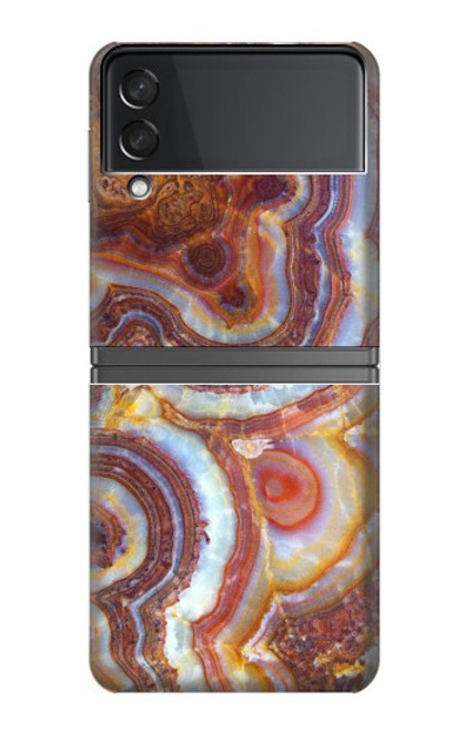 S3034 Colored Marble Texture Printed Case For Samsung Galaxy Z Flip 4