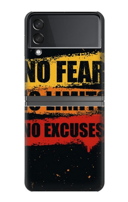S3492 No Fear Limits Excuses Case For Samsung Galaxy Z Flip 4