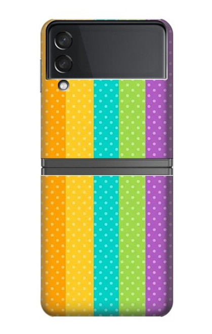 S3678 Colorful Rainbow Vertical Case For Samsung Galaxy Z Flip 4