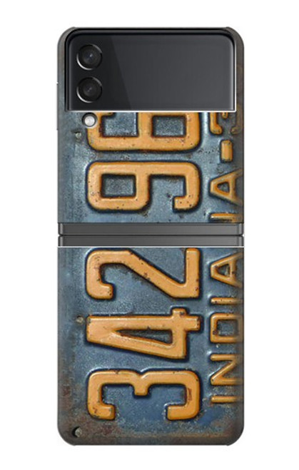 S3750 Vintage Vehicle Registration Plate Case For Samsung Galaxy Z Flip 4