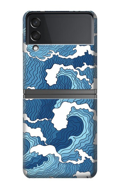 S3751 Wave Pattern Case For Samsung Galaxy Z Flip 4