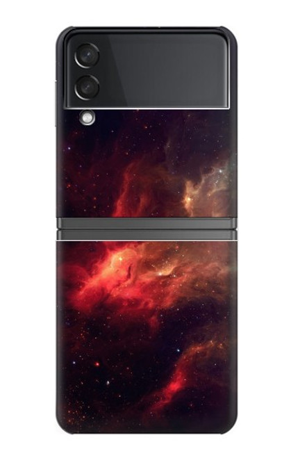 S3897 Red Nebula Space Case For Samsung Galaxy Z Flip 4